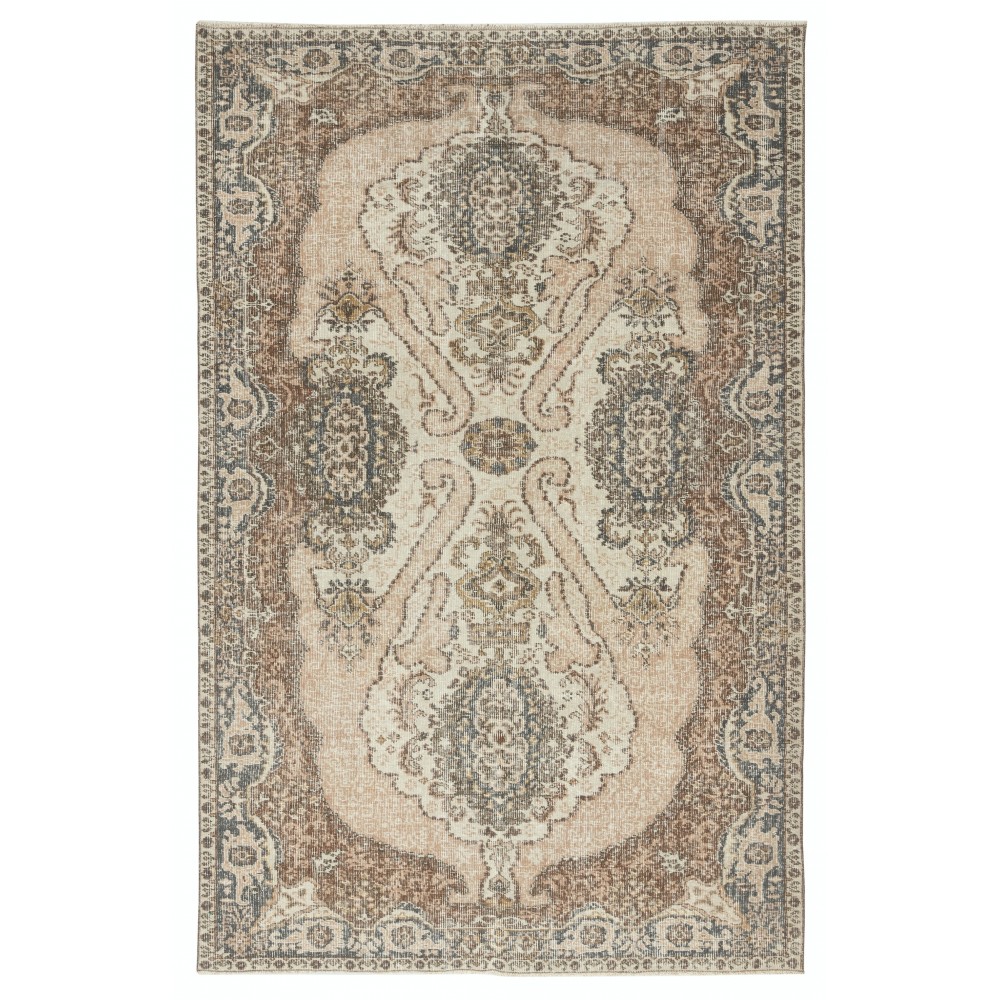 Vintage Hand-Knotted Wool Rug. Turkish Area Carpet for Farmhouse, Cottage, or Country House Vintage Hand-Knotted Wool Rug. Turkish Area Carpet for Farmhouse, Cottage, or Country House