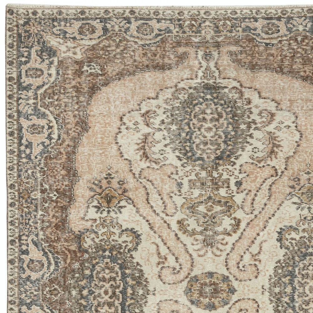 Vintage Hand-Knotted Wool Rug. Turkish Area Carpet for Farmhouse, Cottage, or Country House Vintage Hand-Knotted Wool Rug. Turkish Area Carpet for Farmhouse, Cottage, or Country House