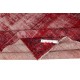 Distressed Vintage Wool Area Rug Overdyed in Red for Contemporary Interiors. Hand-knotted in Turkey Distressed Vintage Wool Area Rug Overdyed in Red for Contemporary Interiors. Hand-knotted in Turkey