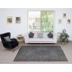 Overdyed Gray Wool Rug. Handmade Turkish Vintage Area Rug for Living Room
