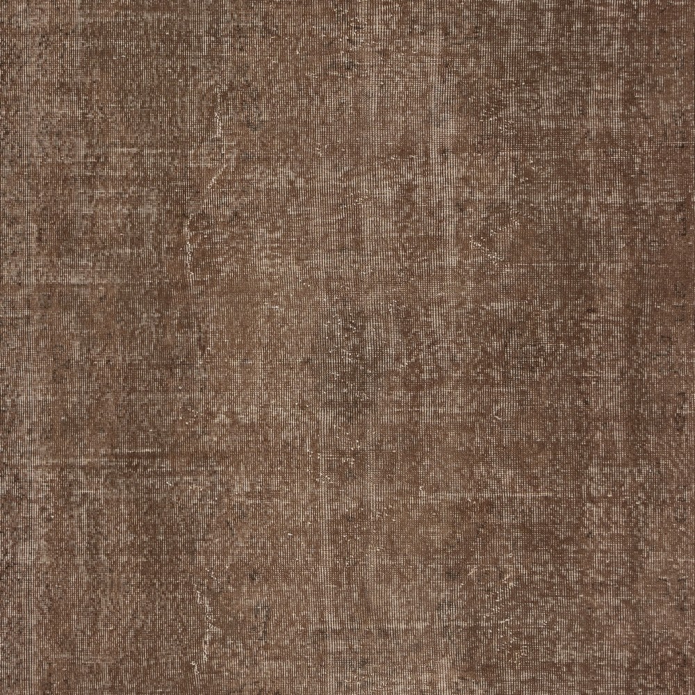 Vintage Brown Wool Area Rug. Handmade Turkish Rug for Contemporary Spaces