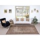 Overdyed Brown Wool Rug. Distressed Handmade Turkish Vintage Area Rug for Modern Interiors