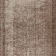 Overdyed Brown Wool Rug. Distressed Handmade Turkish Vintage Area Rug for Modern Interiors
