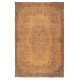 Orange Redyed Vintage Area Rug for Modern Interiors. Handknotted and Handwoven in Turkey Orange Redyed Vintage Area Rug for Modern Interiors. Handknotted and Handwoven in Turkey