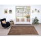 Overdyed Brown Wool Rug. Handmade Turkish Vintage Area Rug for Living Room