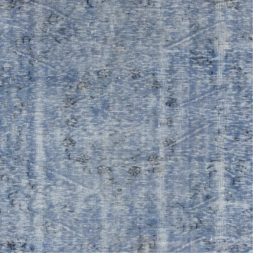 Handmade Turkish Wool Area Rug. Vintage Overdyed Blue Rug for Modern Home Handmade Turkish Wool Area Rug. Vintage Overdyed Blue Rug for Modern Home
