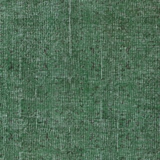 Vintage Handmade Turkish Wool Rug. Overdyed Green for Modern Home & Office