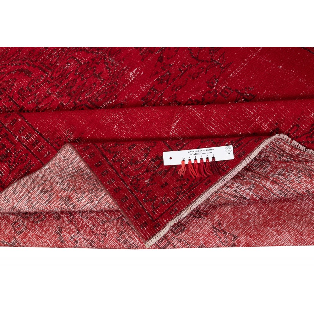 Overdyed Red Turkish Rug. Handmade Vintage Wool Area Rug for Living Room Overdyed Red Turkish Rug. Handmade Vintage Wool Area Rug for Living Room
