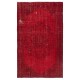 Overdyed Red Turkish Rug. Handmade Vintage Wool Area Rug for Living Room Overdyed Red Turkish Rug. Handmade Vintage Wool Area Rug for Living Room