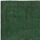 Green Overdyed Vintage Turkish Area Rug. Hand-Woven and Hand-Knotted Wool Carpet for Modern Interiors Green Overdyed Vintage Turkish Area Rug. Hand-Woven and Hand-Knotted Wool Carpet for Modern Interiors