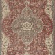 Vintage Turkish Red Area Rug. Hand-knotted Wool Carpet with Medallion Design