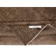 Hand-knotted Vintage Turkish Wool Area Rug Overdyed in Brown for Modern Interiors