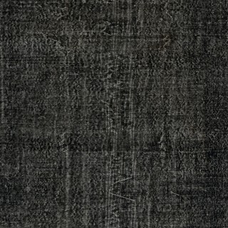 Modern Black Turkish Rug for Bedroom. Vintage Handmade Wool Area Rug for Living Room