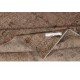 Vintage Wool Area Rug Overdyed in Brown for Modern Interiors. Hand-knotted in Turkey
