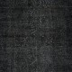 Contemporary Handmade Turkish Wool Area Rug. Vintage Black Redyed Carpet for Living Room Contemporary Handmade Turkish Wool Area Rug. Vintage Black Redyed Carpet for Living Room