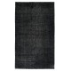 Contemporary Handmade Turkish Wool Area Rug. Vintage Black Redyed Carpet for Living Room Contemporary Handmade Turkish Wool Area Rug. Vintage Black Redyed Carpet for Living Room
