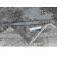 Decorative Vintage Turkish Wool Area Rug Overdyed in Blue. Handmade Contemporary Living Room Rug
