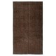 Modern Brown Turkish Rug for Bedroom. Vintage Handmade Wool Area Rug for Living Room Modern Brown Turkish Rug for Bedroom. Vintage Handmade Wool Area Rug for Living Room