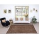 Vintage Wool Area Rug Overdyed in Brown for Contemporary Interiors. Hand-knotted in Turkey