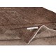 Vintage Wool Area Rug Overdyed in Brown for Contemporary Interiors. Hand-knotted in Turkey