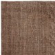 Vintage Wool Area Rug Overdyed in Brown for Contemporary Interiors. Hand-knotted in Turkey