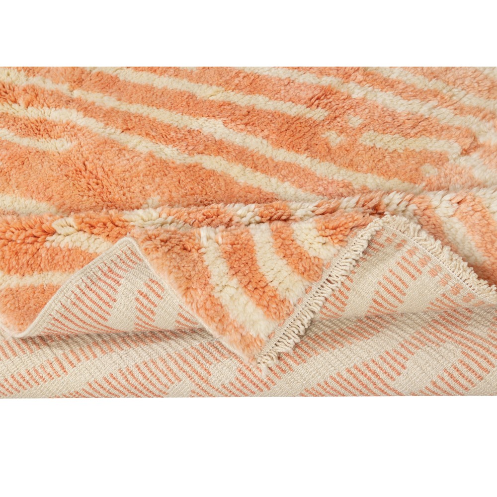 Moroccan Design Tulu Rug in Shades of Pink. All Organic Wool. Handknotted Carpet for Modern Home Decor. Custom Options Available