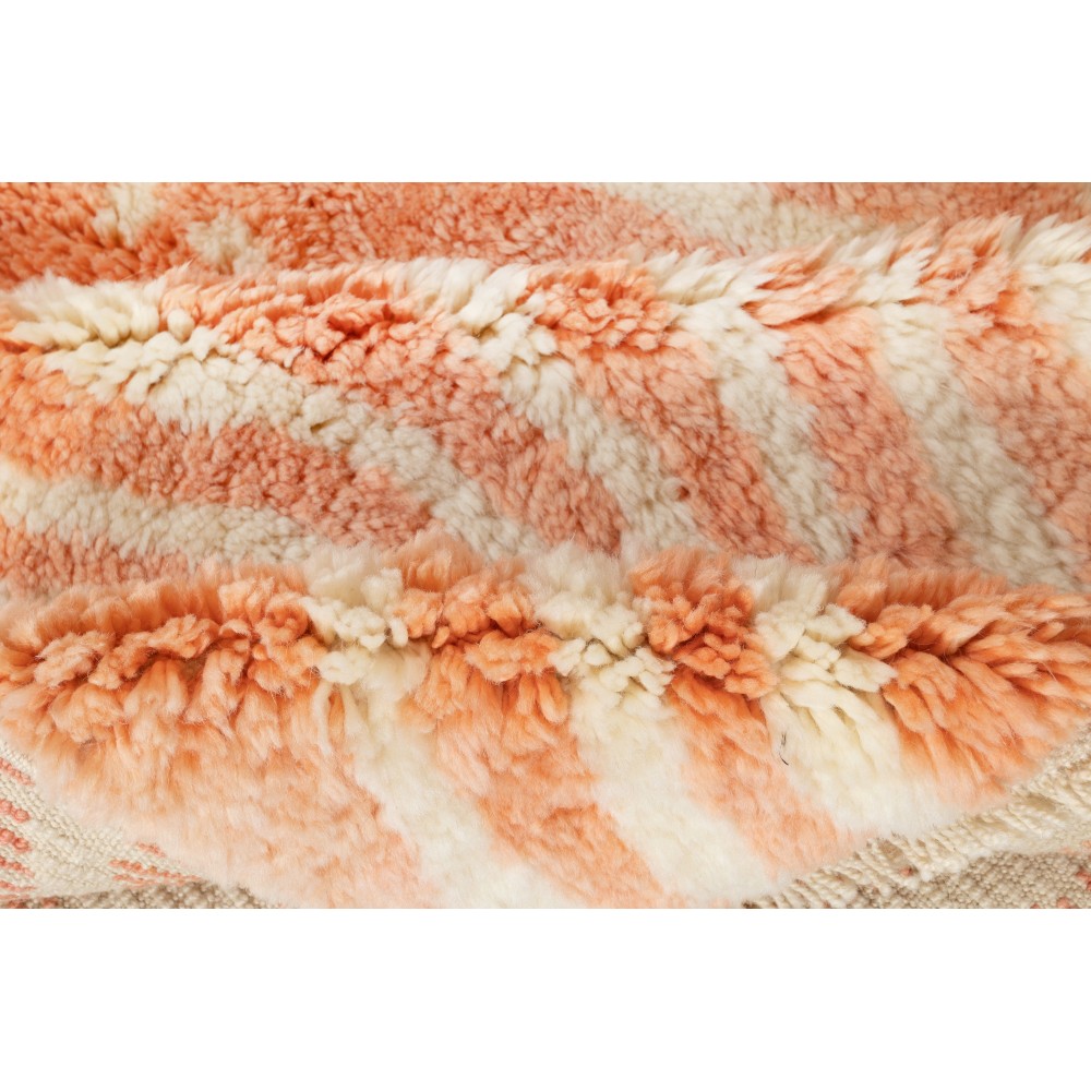 Moroccan Design Tulu Rug in Shades of Pink. All Organic Wool. Handknotted Carpet for Modern Home Decor. Custom Options Available