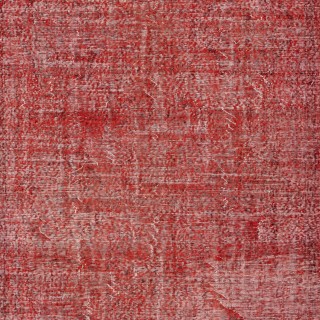 Handmade Turkish Wool Area Rug. Vintage Overdyed Red Rug for Modern Home