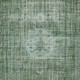 Green Overdyed Vintage Turkish Area Rug. Hand-Woven and Hand-Knotted Wool Carpet for Modern Interiors Green Overdyed Vintage Turkish Area Rug. Hand-Woven and Hand-Knotted Wool Carpet for Modern Interiors