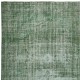 Green Overdyed Vintage Turkish Area Rug. Hand-Woven and Hand-Knotted Wool Carpet for Modern Interiors Green Overdyed Vintage Turkish Area Rug. Hand-Woven and Hand-Knotted Wool Carpet for Modern Interiors