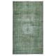 Green Overdyed Vintage Turkish Area Rug. Hand-Woven and Hand-Knotted Wool Carpet for Modern Interiors Green Overdyed Vintage Turkish Area Rug. Hand-Woven and Hand-Knotted Wool Carpet for Modern Interiors