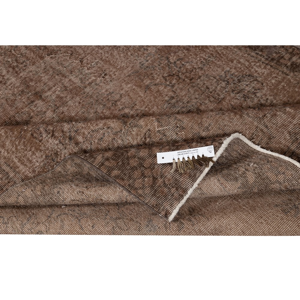 Modern Handmade Turkish Wool Area Rug. Vintage Brown Redyed Carpet for Living Room Modern Handmade Turkish Wool Area Rug. Vintage Brown Redyed Carpet for Living Room
