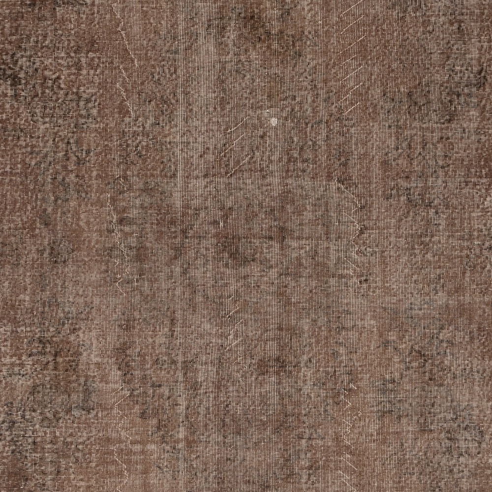Modern Handmade Turkish Wool Area Rug. Vintage Brown Redyed Carpet for Living Room Modern Handmade Turkish Wool Area Rug. Vintage Brown Redyed Carpet for Living Room