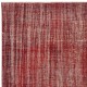 Hand-knotted Vintage Turkish Wool Area Rug Overdyed in Red for Modern Interiors Hand-knotted Vintage Turkish Wool Area Rug Overdyed in Red for Modern Interiors