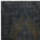 Black Vintage Wool Area Rug. Modern Hand-knotted Carpet Black Vintage Wool Area Rug. Modern Hand-knotted Carpet