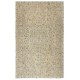 Vintage Turkish Handknotted Wool Rug. Beige Area Carpet for Cozy Farmhouse Interiors