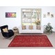 Hand-knotted Vintage Turkish Wool Area Rug Overdyed in Red for Modern Interiors Hand-knotted Vintage Turkish Wool Area Rug Overdyed in Red for Modern Interiors
