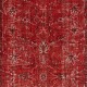 Hand-knotted Vintage Turkish Wool Area Rug Overdyed in Red for Modern Interiors Hand-knotted Vintage Turkish Wool Area Rug Overdyed in Red for Modern Interiors