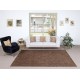Brown Overdyed Handmade Wool Rug. Vintage Turkish Area Rug for Living Room