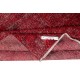 Overdyed Red Wool Rug. Handmade Turkish Vintage Area Rug for Modern Living Room