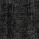 Vintage Handmade Turkish Wool Area Rug Redyed in Black for Modern Interiors Vintage Handmade Turkish Wool Area Rug Redyed in Black for Modern Interiors