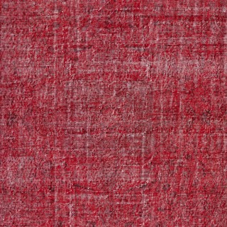 Handmade Turkish Wool Area Rug. Vintage Overdyed Red Rug for Modern Home