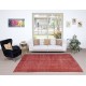 Hand-Knotted Turkish Wool Rug. Vintage Overdyed Red Area Rug for Interiors Hand-Knotted Turkish Wool Rug. Vintage Overdyed Red Area Rug for Interiors