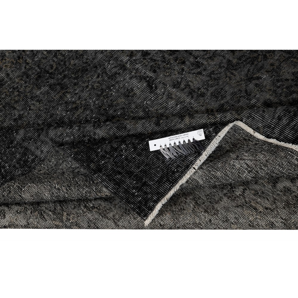 Overdyed Black Wool Rug. Handmade Turkish Vintage Area Rug for Living Room Overdyed Black Wool Rug. Handmade Turkish Vintage Area Rug for Living Room