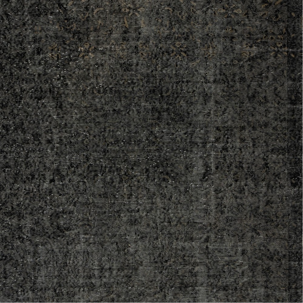 Overdyed Black Wool Rug. Handmade Turkish Vintage Area Rug for Living Room Overdyed Black Wool Rug. Handmade Turkish Vintage Area Rug for Living Room