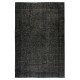 Overdyed Black Wool Rug. Handmade Turkish Vintage Area Rug for Living Room Overdyed Black Wool Rug. Handmade Turkish Vintage Area Rug for Living Room