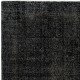 Plain Black Overdyed Area Rug, Handknotted and Handwoven in Turkey