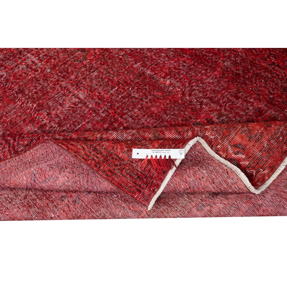 Overdyed Red Turkish Rug. Handmade Vintage Wool Area Rug for Living Room Overdyed Red Turkish Rug. Handmade Vintage Wool Area Rug for Living Room
