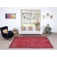 Vintage Turkish Wool Rug. Overdyed Red, Handmade Area Rug for Modern Interiors Vintage Turkish Wool Rug. Overdyed Red, Handmade Area Rug for Modern Interiors