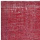Vintage Turkish Wool Rug. Overdyed Red, Handmade Area Rug for Modern Interiors Vintage Turkish Wool Rug. Overdyed Red, Handmade Area Rug for Modern Interiors